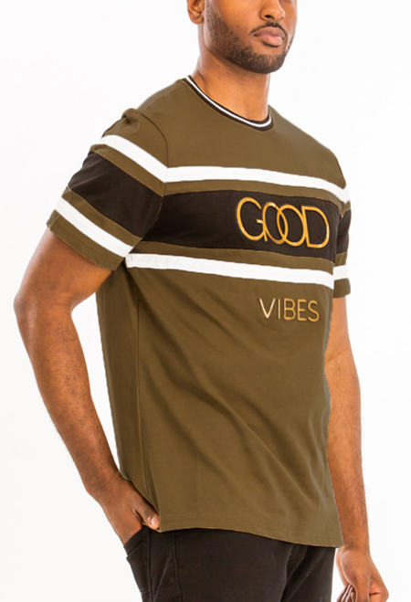Good Vibes Tee - WT8600-OLIVE-L