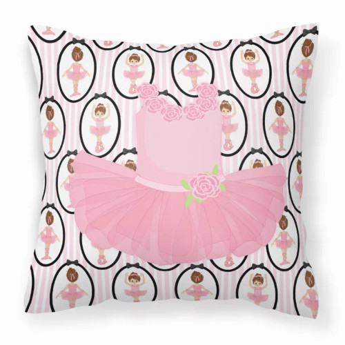 Ballerina Themed Fabric Decorative Pillow - BB5153PW1818