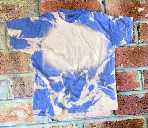Blue Bleached Blank Tee
