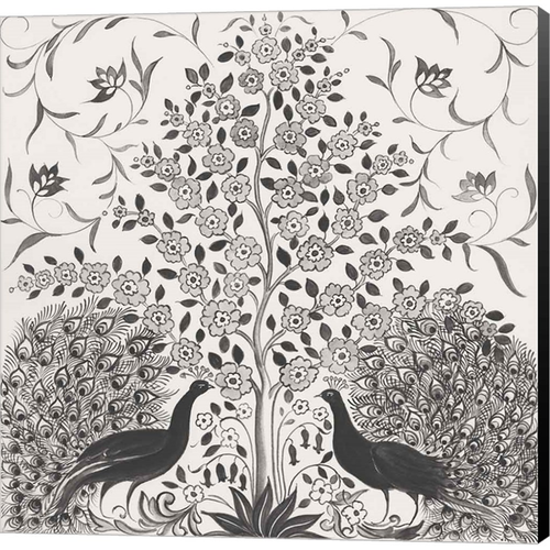 Peacock Garden VIII BW by Miranda Thomas, Canvas Art - C1084744-0240000-8CAAAMA