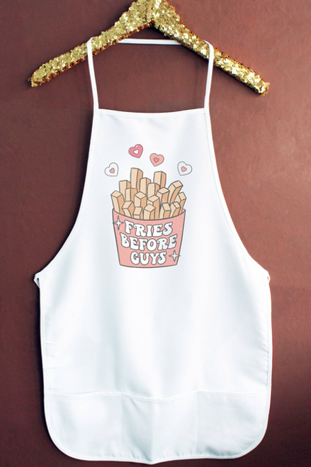 Fries Before Guys Valentines Graphic Apron 88510
