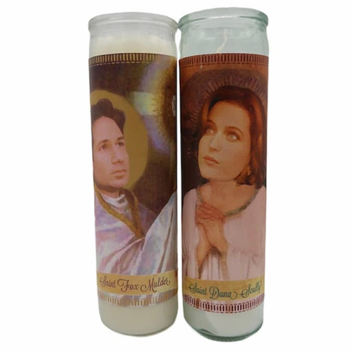 Set of Mulder & Scully X-Files Devotional Prayer Saints - XFilesScully