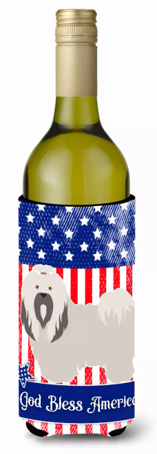 American Flag and Dog Wine Bottle Hugger - S000213B001695P097363V000