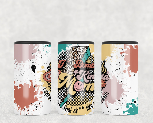 F-Bomb Mom  Steel can hugger - optional speaker