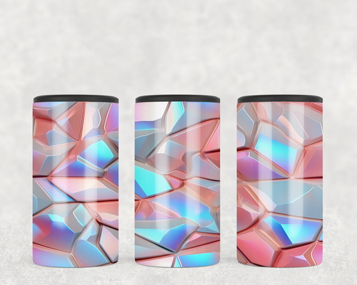 Pink Iridescent  Steel can hugger - optional speaker