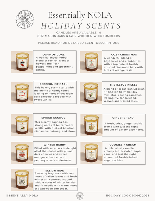 Holiday Soy Candles - Christmas + Winter Scents - EssentiallyNola0188