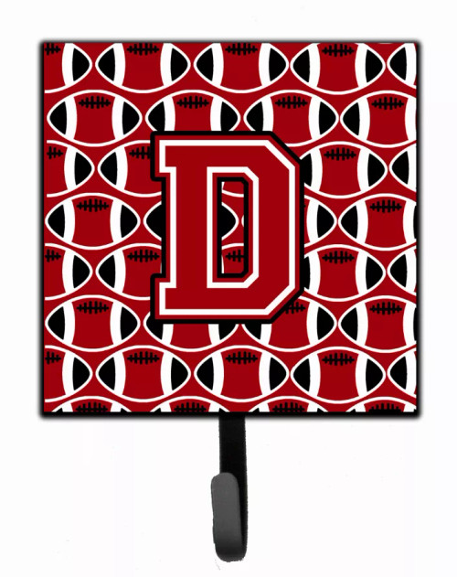 Letter Football Red, Black and White Leash or Key Holder - CJ1073-DSH4