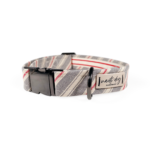 Liberty Patriotic American Woven Stripe Buckle & Martingale Dog Collar - S002793B002925P000067V048