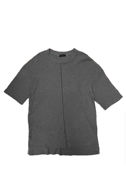 French Terry Center Pleat Tee - S230-BK-XL