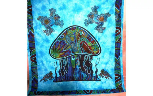 Psychedelic Mushroom Garden Tapestry - TAPD209