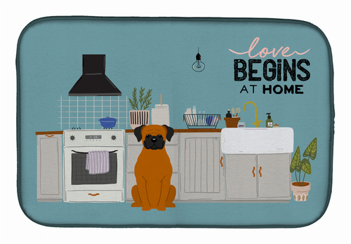 Dog Kitchen Scene Dish Drying Mat - CK7819DDM