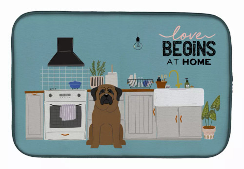 Dog Kitchen Scene Dish Drying Mat - S000213B001695P020173V018
