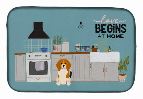 Dog Kitchen Scene Dish Drying Mat - S000213B001695P020173V006