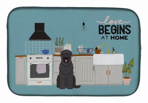 Dog Kitchen Scene Dish Drying Mat - S000213B001695P020173V003