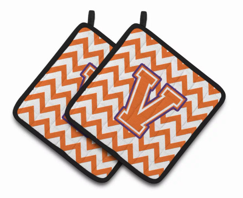 Monogram Chevron Pair of Pot Holders - S000213B001695P069330V542