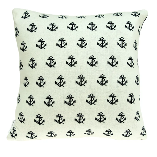 Parkland Collection Andrea Nautical Blue Throw Pillow