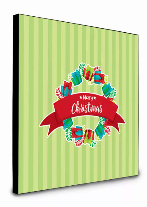 Christmas Wreath Artwork Wall Panel