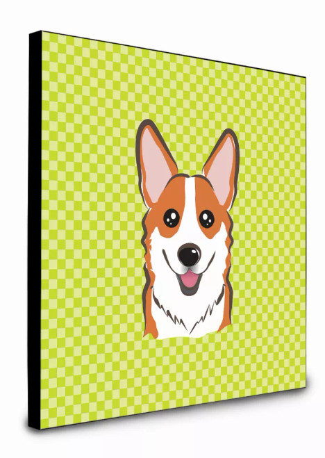 Checkerboard Design with Dog Wall or Door Hanging Prints - S000213B001695P014338V000