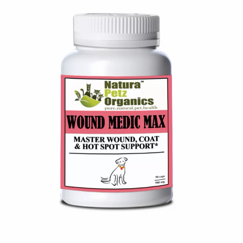 Wound Medic Max Caps* Master Wound, Skin & Coat Support For Dogs & Cats* - WOUNDMEDIC90DOG