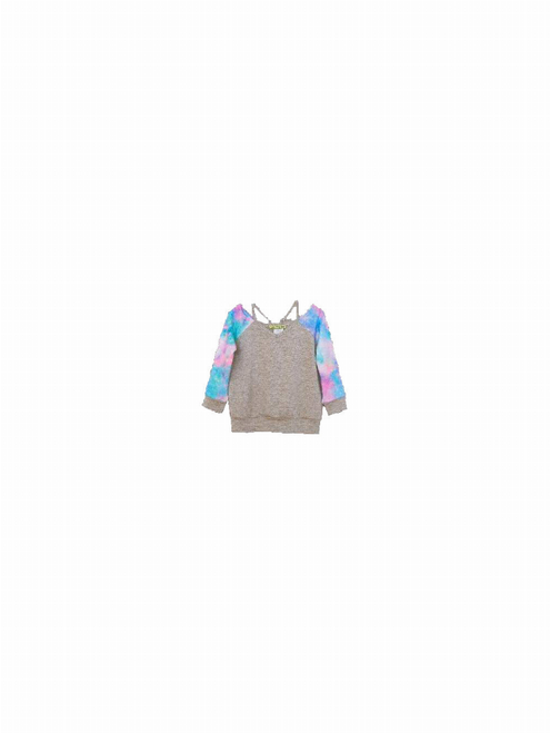 Space Girls Galaxy Graphic Sleeve Sweatshirt - S001831B002253P000693V008