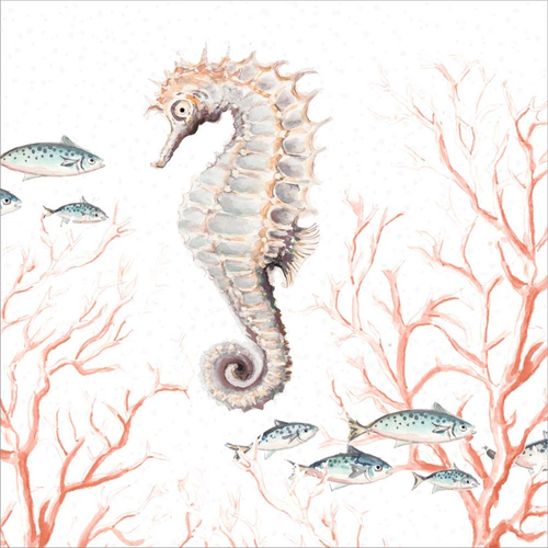 Seahorse On Coral by Patricia Pinto, Canvas Art - C1072291-0120000-ACCQAMA