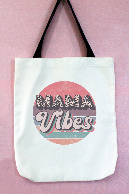 Mama Vibes Circle Tote Bag 20721b