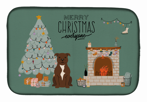 Dog Christmas Everyone Dish Drying Mat - S000213B001695P020169V014