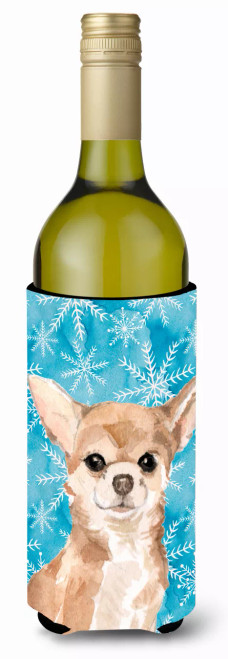 Christmas Dog Art Wine Bottle Hugger - S000213B001695P020974V028