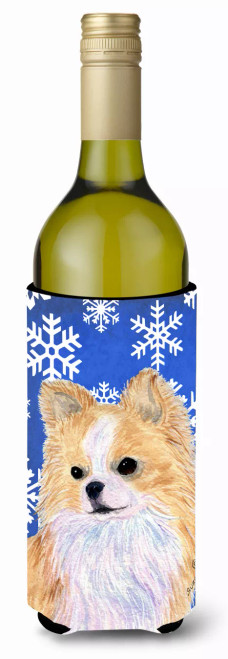 Christmas Dog Art Wine Bottle Hugger - S000213B001695P020974V019