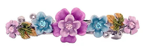 Rose Leaf Automatic Swarovski Barrette - rose-leaf-automatic-swarovski-barrette-1484-1597-1
