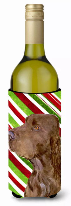 Candy Cane Christmas Design with Dog Wine Bottle Hugger - S000213B001695P032651V000