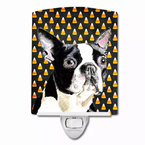 Candy Corn Halloween Dog Art Portrait Ceramic Night Light - S000213B001695P103178V000