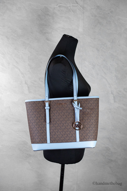 Michael Kors Jet Set Travel Small Pale Blue Tote Michael Kors Jet Set Travel Small Pale Blue Tote