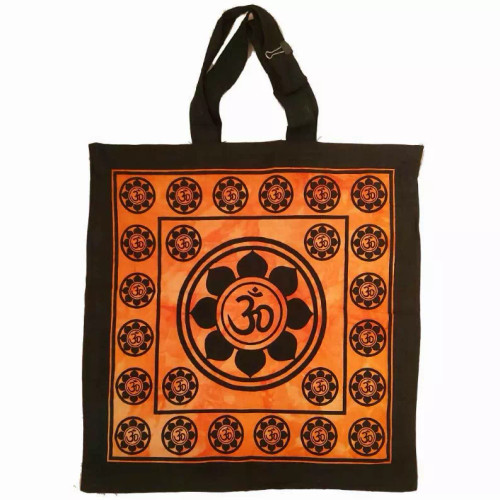 Aum Sanskrit Symbol Lotus Chakra Tie Dye Market Tote Bag Canvas Graphic - S000805B001636P000048V004