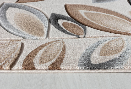 Beige Grey Nature Leaf Modern Hand-carved Soft Area Rug Beige Grey Nature Leaf Modern Hand-carved Soft Area Rug