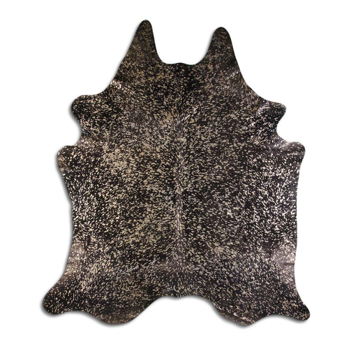ACID WASHED HAIR ON COWHIDE GOLD METALLIC ON BLACK - CPDGDBLA3A-00129837