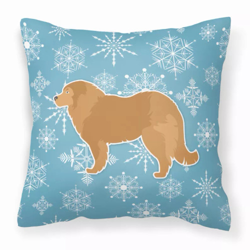 Winter Snowflake Dog Profile Art Fabric Decorative Pillow - S000213B001695P073351V000