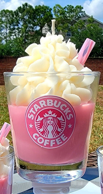 Cafe Frappe theme scented soy wax candle