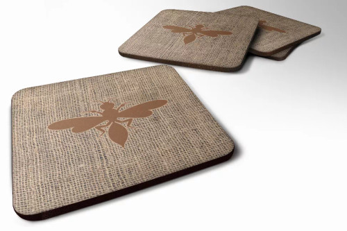 Burlap/Insects Foam Coaster - S000213B001695P126198V000