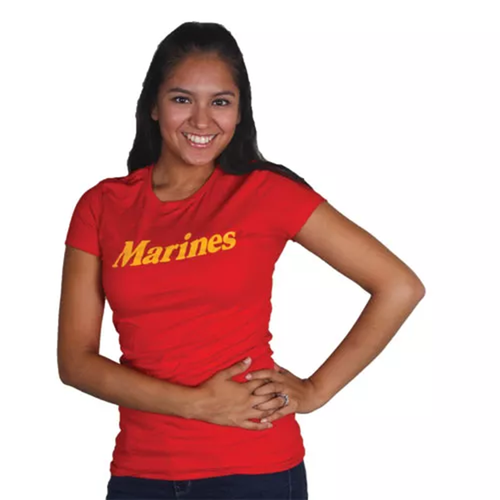 Women's Cotton Tee Marines - Red