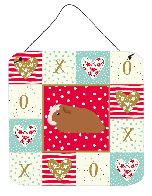 Crested Guinea Pig Love Wall or Door Hanging Prints