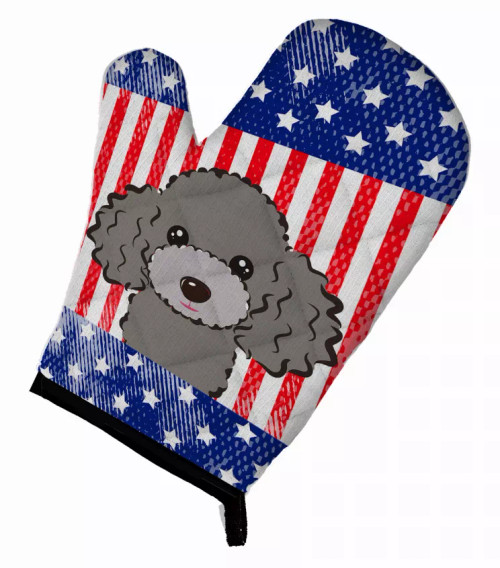 American Flag and Dog on Oven Mitt - S000213B001695P069323V046