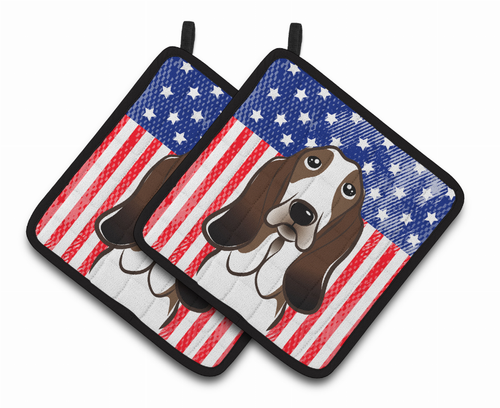 American Flag and Dog on Oven Mitt - S000213B001695P069323V005