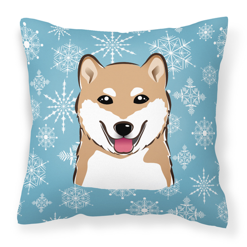 Winter Snowflake Dog Face Design Fabric Decorative Pillow - S000213B001695P056451V000