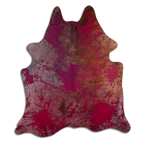 ACID WASHED HAIR ON COWHIDE DISTRESSED PINK - CPDDIROS3A-00129020