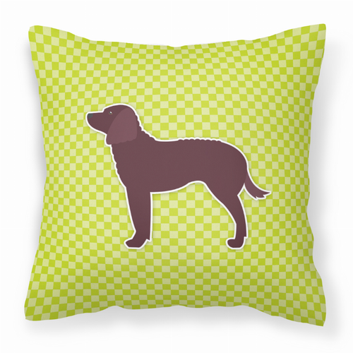 Checkerboard Print With Dog Fabric Decorative Pillow - BB3801PW1818