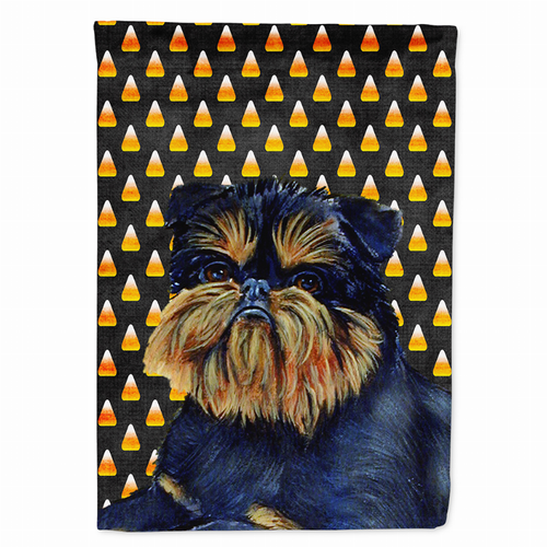 Candy Corn Halloween Dog Portrait Flag Garden Size - S000213B001695P120139V000