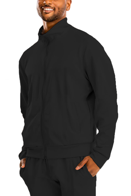 Essential Solid Track Jacket - J201-BLACK-3X