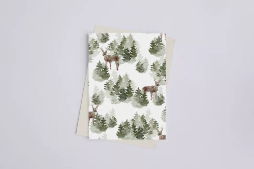 Watercolor Holiday Scene - Greeting Card - 149900862