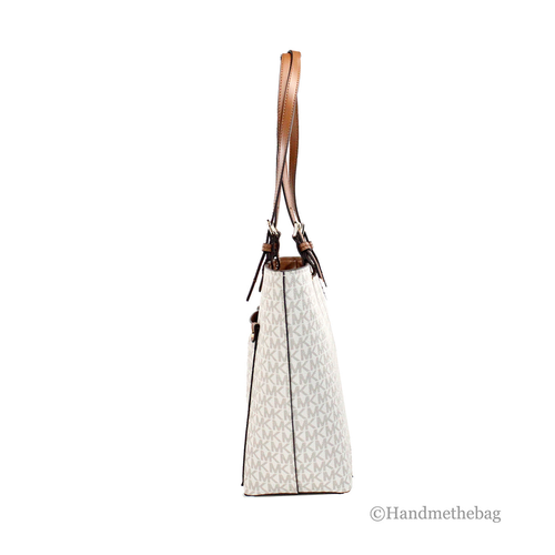 Michael Kors Jet Set Vanilla PVC Double Pocket Tote Michael Kors Jet Set Vanilla PVC Double Pocket Tote